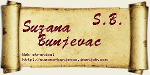 Suzana Bunjevac vizit kartica